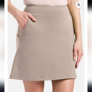 Fishers Finery Ponte Knit A-Line Skirt with Pockets